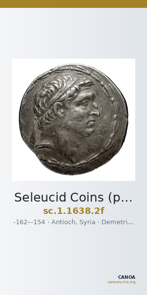Seleucid Coins (part 2) 1638.2f — CANOA