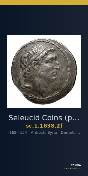 Seleucid Coins (part 2) 1638.2f — CANOA