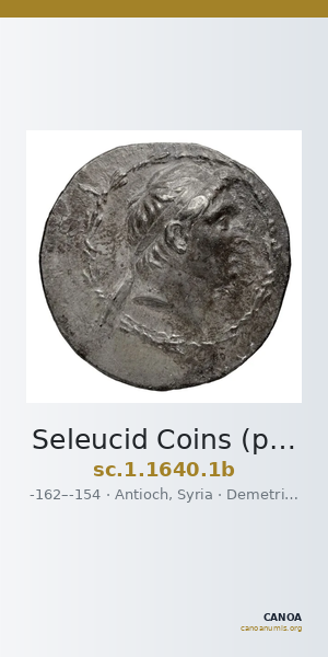 Seleucid Coins (part 2) 1640.1b — CANOA
