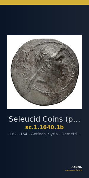 Seleucid Coins (part 2) 1640.1b — CANOA