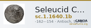 Seleucid Coins (part 2) 1640.1b — CANOA