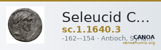 Seleucid Coins (part 2) 1640.3 — CANOA