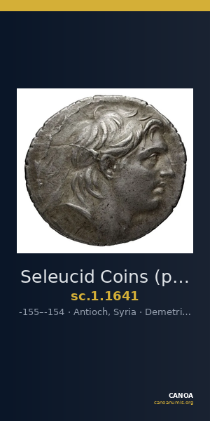Seleucid Coins (part 2) 1641 — CANOA