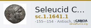 Seleucid Coins (part 2) 1641.1 — CANOA