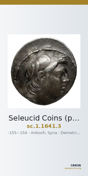 Seleucid Coins (part 2) 1641.3 — CANOA