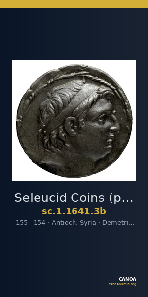 Seleucid Coins (part 2) 1641.3b — CANOA