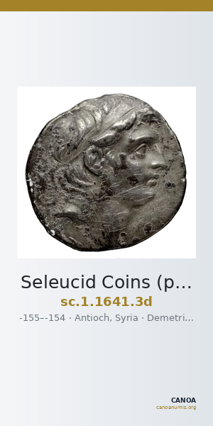 Seleucid Coins (part 2) 1641.3d — CANOA