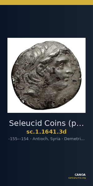 Seleucid Coins (part 2) 1641.3d — CANOA