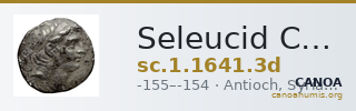 Seleucid Coins (part 2) 1641.3d — CANOA