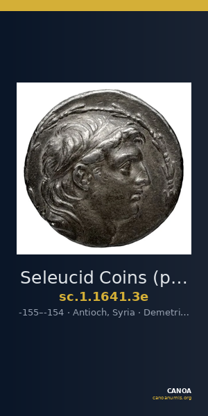 Seleucid Coins (part 2) 1641.3e — CANOA