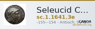 Seleucid Coins (part 2) 1641.3e — CANOA