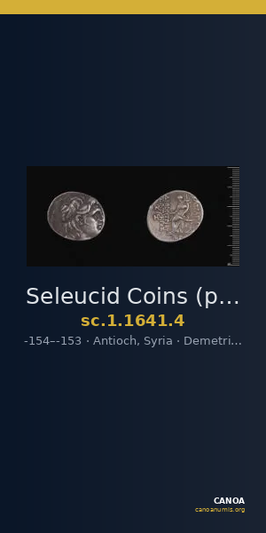 Seleucid Coins (part 2) 1641.4 — CANOA