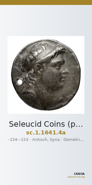 Seleucid Coins (part 2) 1641.4a — CANOA