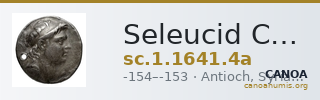 Seleucid Coins (part 2) 1641.4a — CANOA