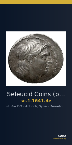Seleucid Coins (part 2) 1641.4e — CANOA