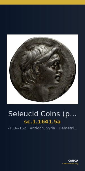 Seleucid Coins (part 2) 1641.5a — CANOA