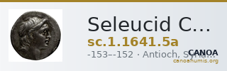 Seleucid Coins (part 2) 1641.5a — CANOA