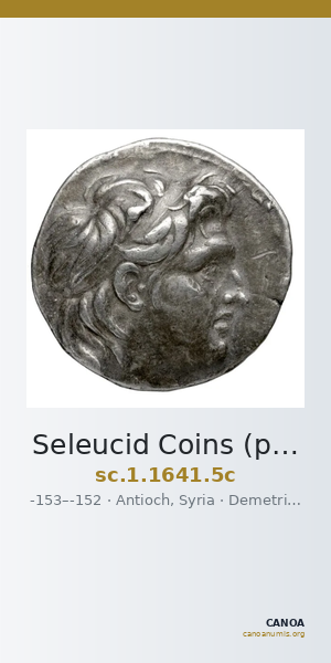 Seleucid Coins (part 2) 1641.5c — CANOA