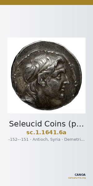 Seleucid Coins (part 2) 1641.6a — CANOA