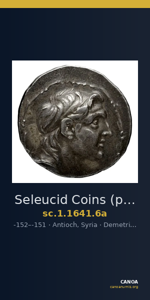 Seleucid Coins (part 2) 1641.6a — CANOA