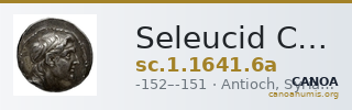 Seleucid Coins (part 2) 1641.6a — CANOA