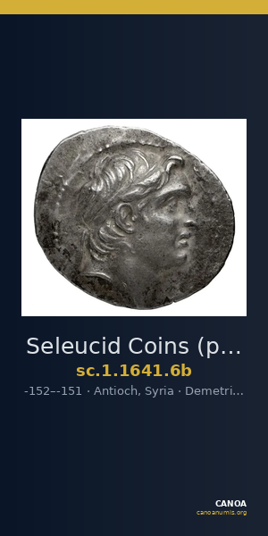 Seleucid Coins (part 2) 1641.6b — CANOA