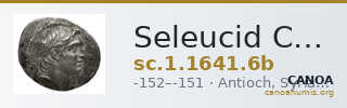 Seleucid Coins (part 2) 1641.6b — CANOA