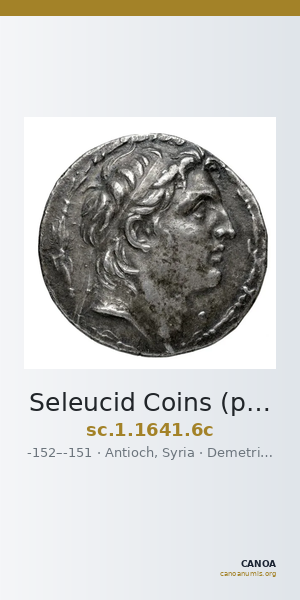 Seleucid Coins (part 2) 1641.6c — CANOA