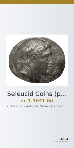 Seleucid Coins (part 2) 1641.6d — CANOA