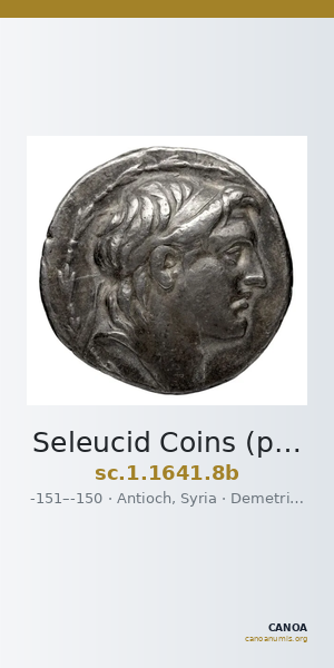 Seleucid Coins (part 2) 1641.8b — CANOA