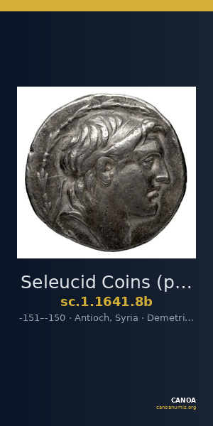 Seleucid Coins (part 2) 1641.8b — CANOA