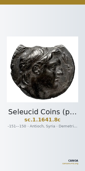 Seleucid Coins (part 2) 1641.8c — CANOA