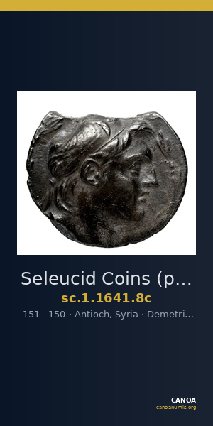 Seleucid Coins (part 2) 1641.8c — CANOA