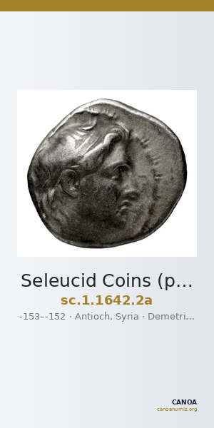 Seleucid Coins (part 2) 1642.2a — CANOA