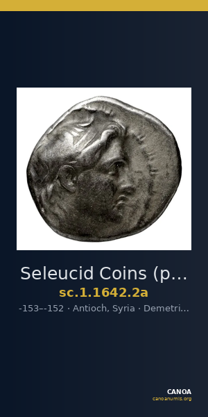 Seleucid Coins (part 2) 1642.2a — CANOA