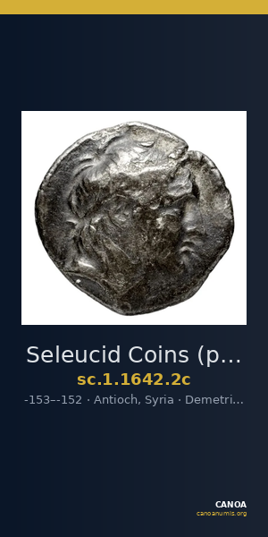 Seleucid Coins (part 2) 1642.2c — CANOA