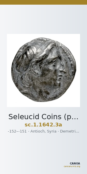 Seleucid Coins (part 2) 1642.3a — CANOA
