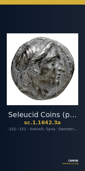 Seleucid Coins (part 2) 1642.3a — CANOA