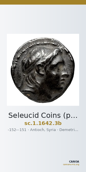 Seleucid Coins (part 2) 1642.3b — CANOA
