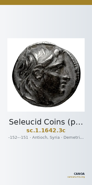 Seleucid Coins (part 2) 1642.3c — CANOA