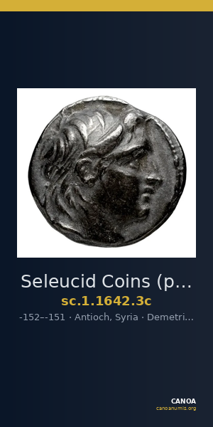 Seleucid Coins (part 2) 1642.3c — CANOA