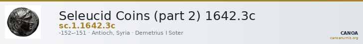 Seleucid Coins (part 2) 1642.3c — CANOA