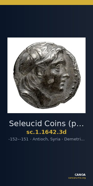 Seleucid Coins (part 2) 1642.3d — CANOA