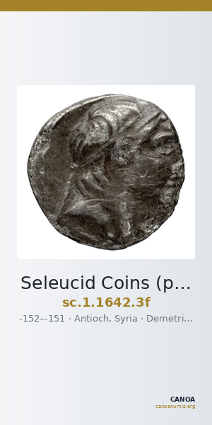 Seleucid Coins (part 2) 1642.3f — CANOA