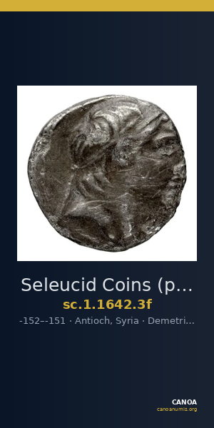 Seleucid Coins (part 2) 1642.3f — CANOA
