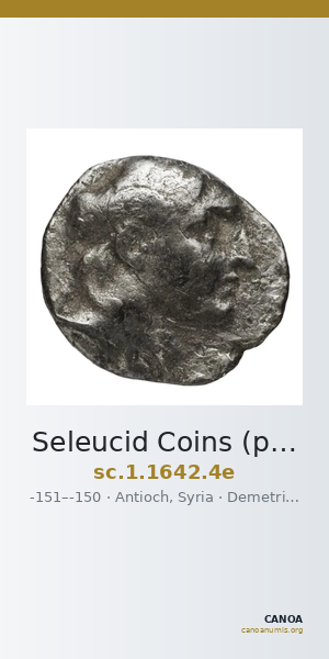 Seleucid Coins (part 2) 1642.4e — CANOA