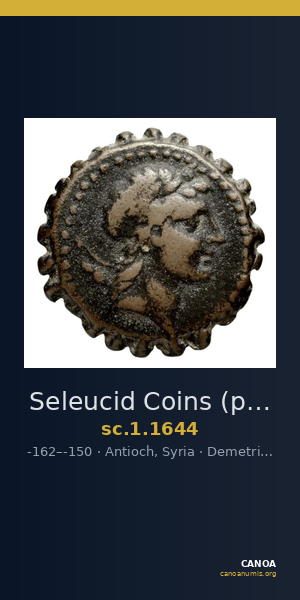Seleucid Coins (part 2) 1644 — CANOA