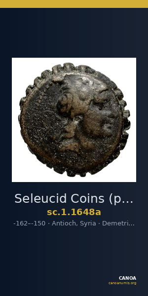 Seleucid Coins (part 2) 1648a — CANOA