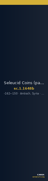 Seleucid Coins (part 2) 1648b — CANOA