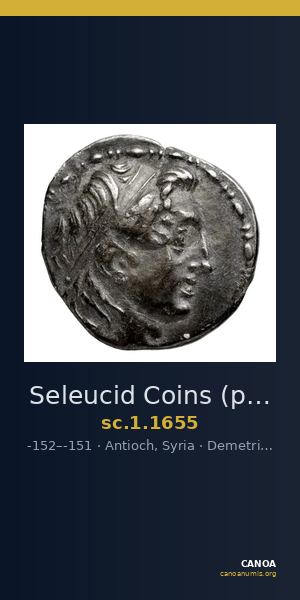 Seleucid Coins (part 2) 1655 — CANOA